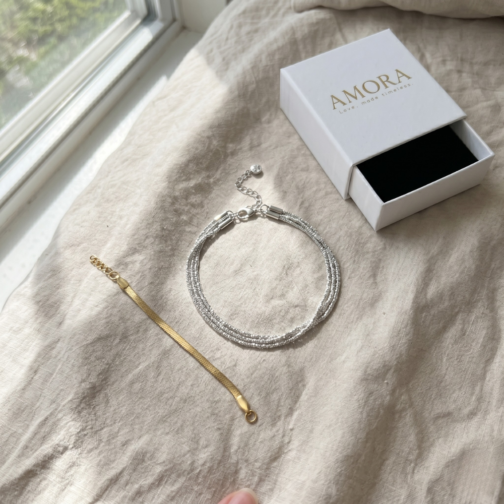 Customer unboxing anklet